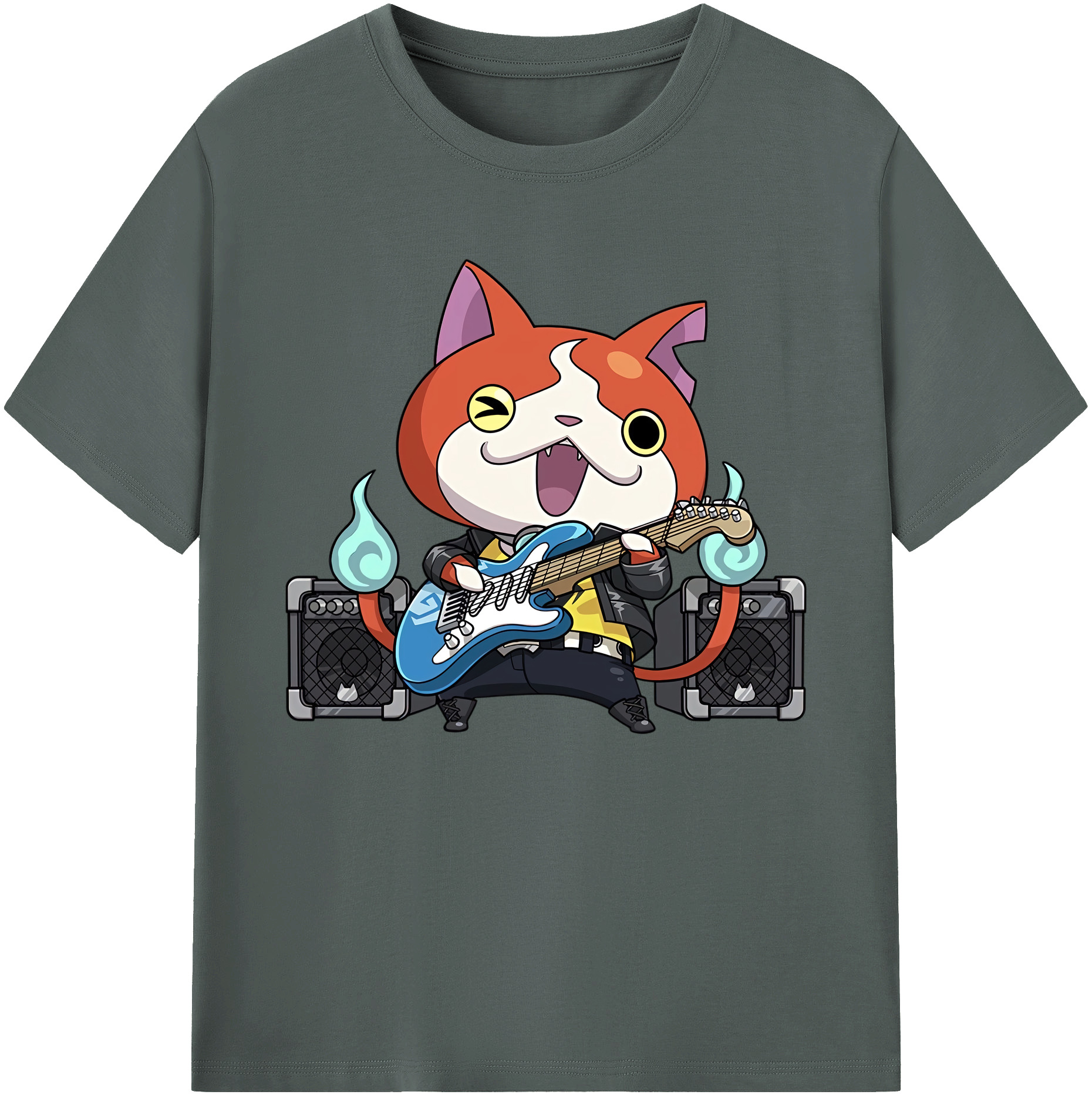 妖怪ウォッチ Yo-kai Watch 綿100％ メンズ半袖Tシャツ｜肌触りやわらか＆通気性